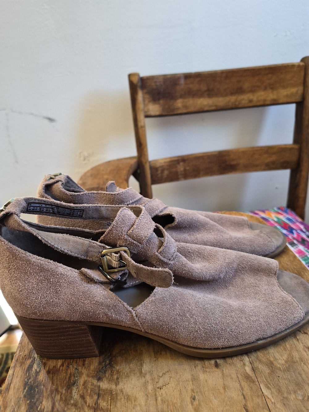 Koolaburra Taupe Suede Slingback Block Heel Boots
